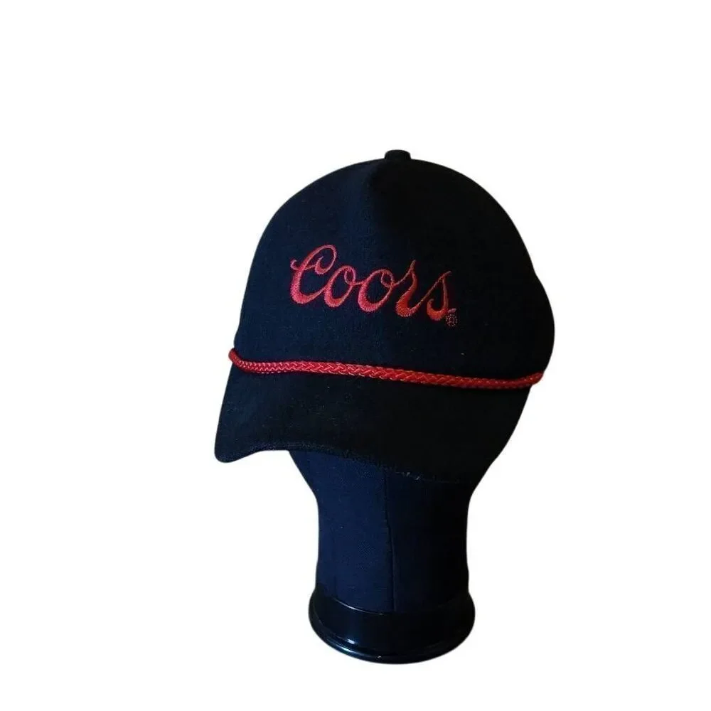 Brew Masters Wool Vintage Coors Beer Baseball Hats Men's Adjustable Black